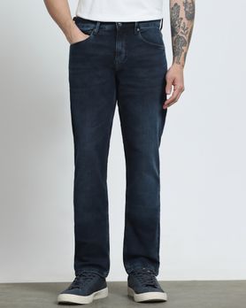 Blue Black Straight Fit Jeans