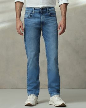 Mid Blue Straight Fit Jeans