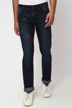 Deep Indigo Blue Narrow Fit Originals Stretch Jeans