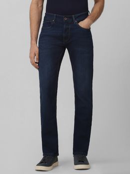 Dark Indigo Blue Straight Fit Originals Stretch Jeans