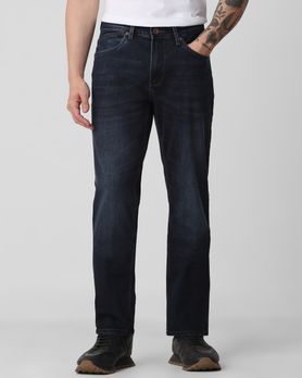 Blue Black Relaxed Straight Fit Originals Stretch Jeans
