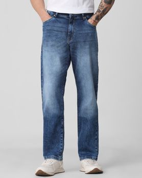 Mid Blue Loose Fit Originals Stretch Jeans