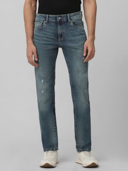 Tinted Super Slim Fit Distressed Stretch Jeans
