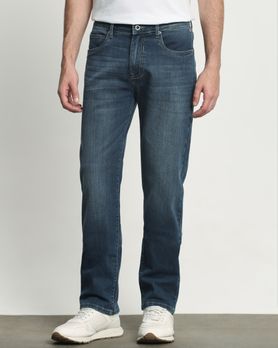 Blue Black Relaxed Straight Fit Jeans