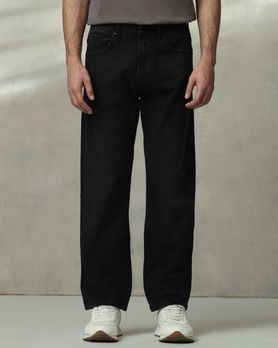 Black Loose Straight Fit Jeans
