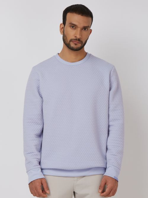 Lilac Plain Slim Fit Sweatshirt