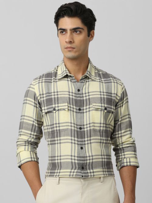 Grey Flannel Check Slim Fit Casual Shirt