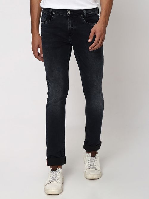 Blue Black Super Slim Fit Flyweight Jeans