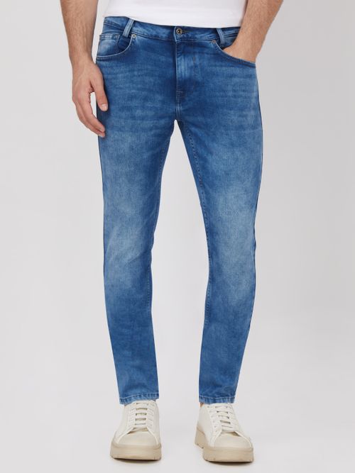 Mid Blue Skinny Fit Originals Stretch Jeans