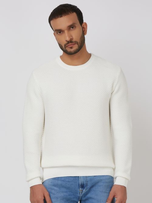 Textured Slim Fit Sweater