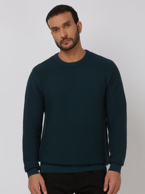 Textured Slim Fit Sweater