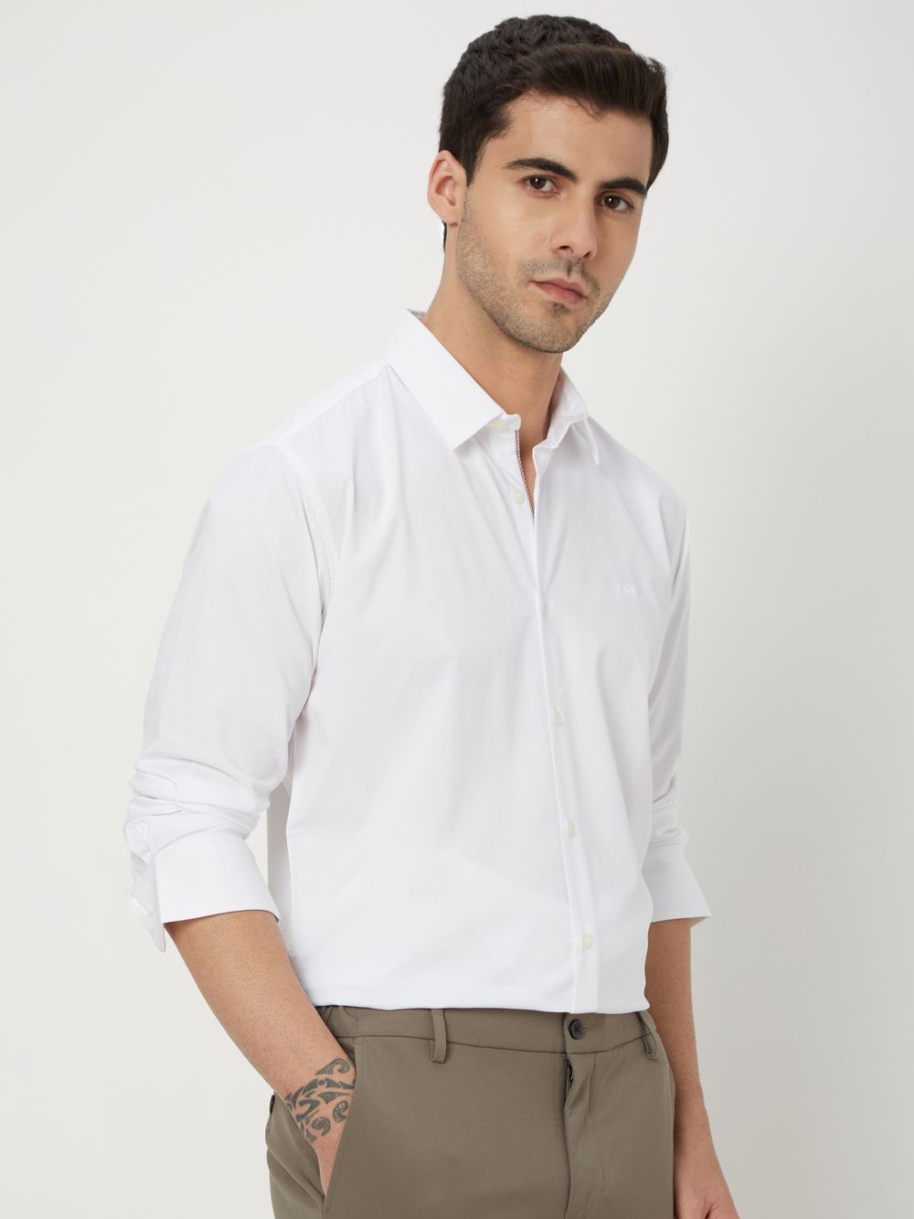 White Lightweight Stretch Shirt