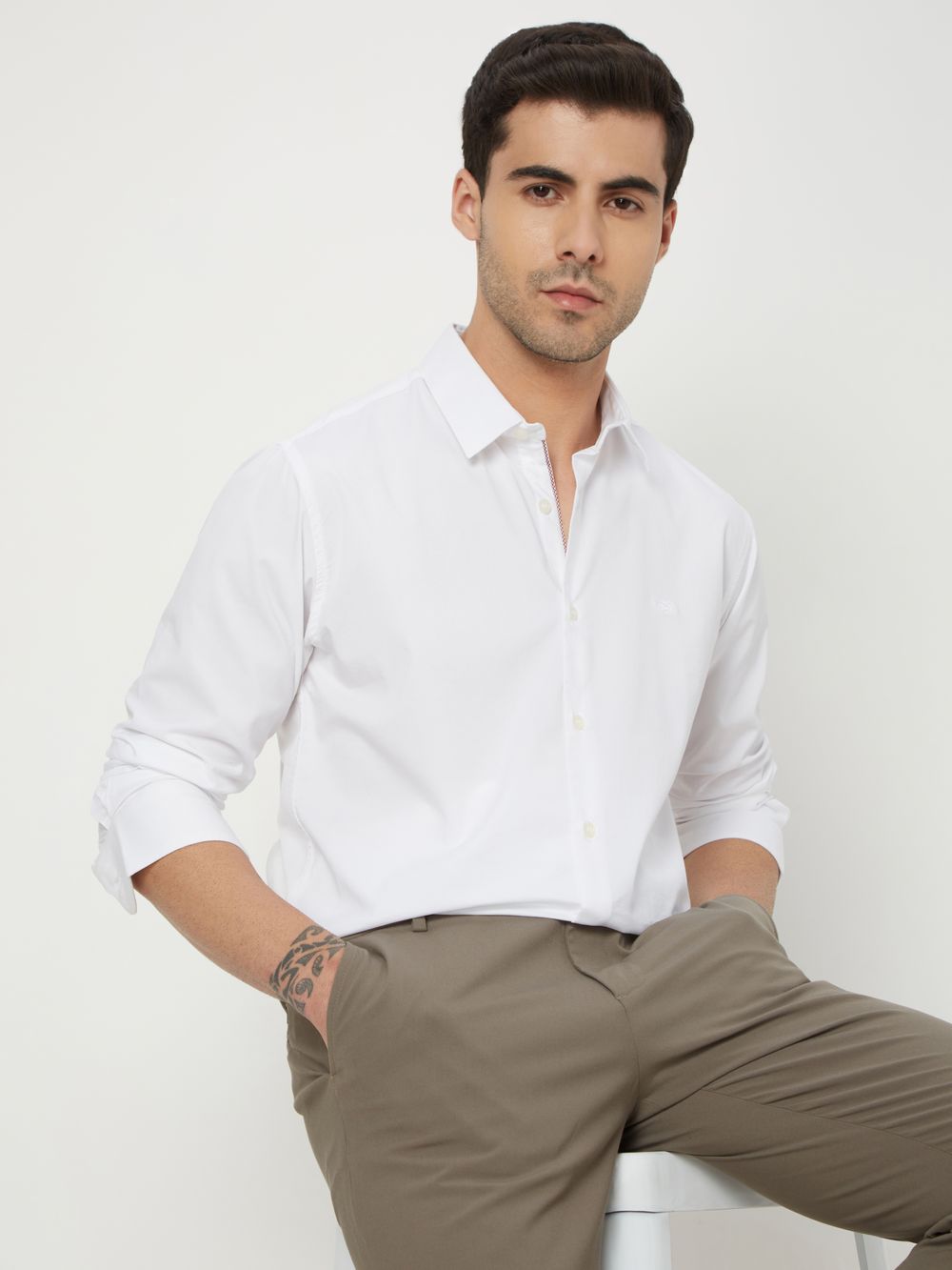 White Lightweight Stretch Shirt