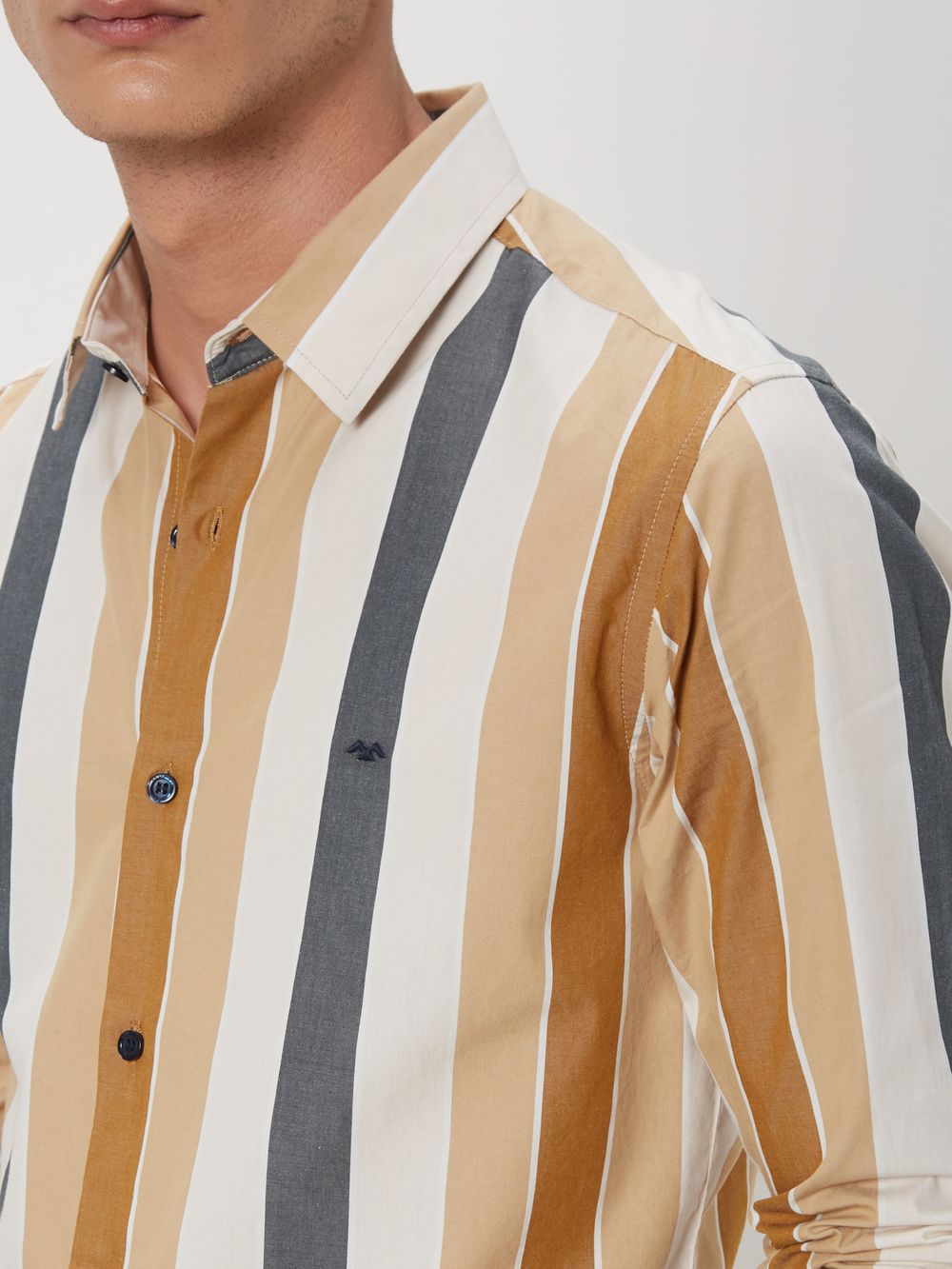 Beige Awning Stripe Shirt