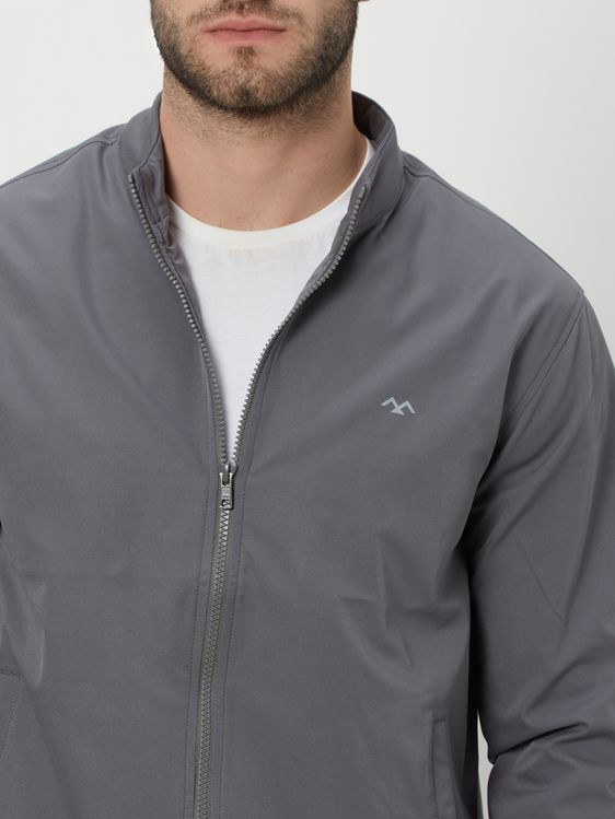 Buy Grey Biker Slim Fit Jacket Online at Muftijeans