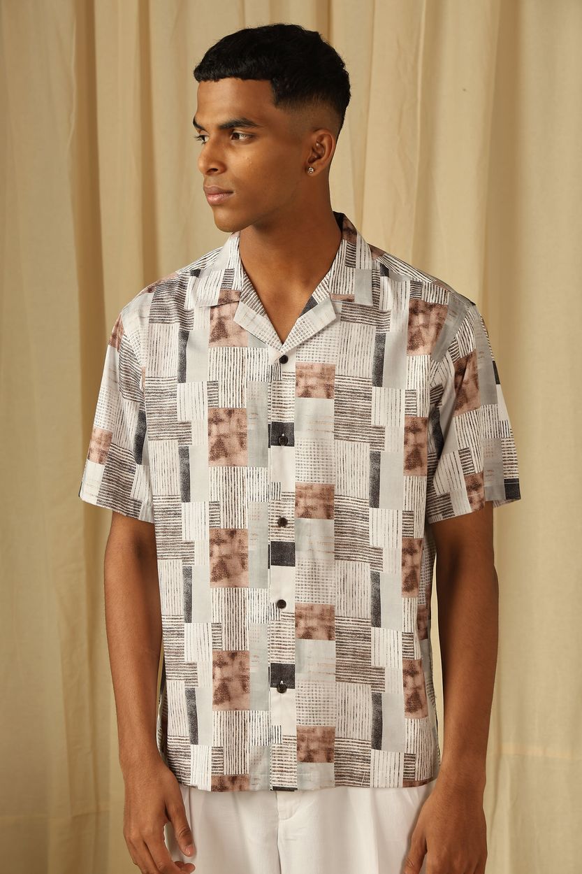 Abstract Print Loose Fit Casual SHIRTS