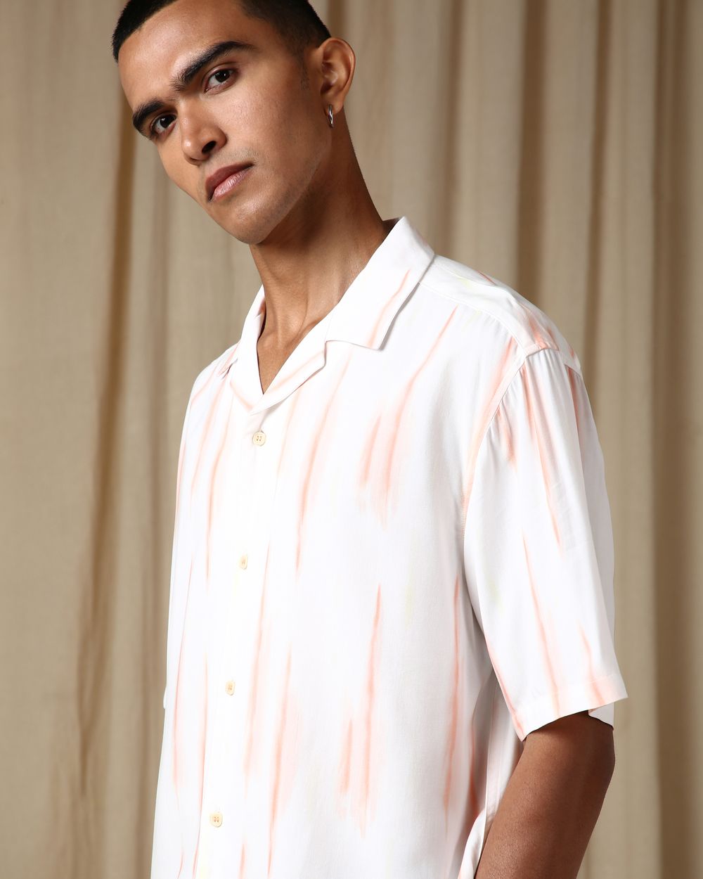 Multi Tie-Dye Print Loose Fit Casual Shirt