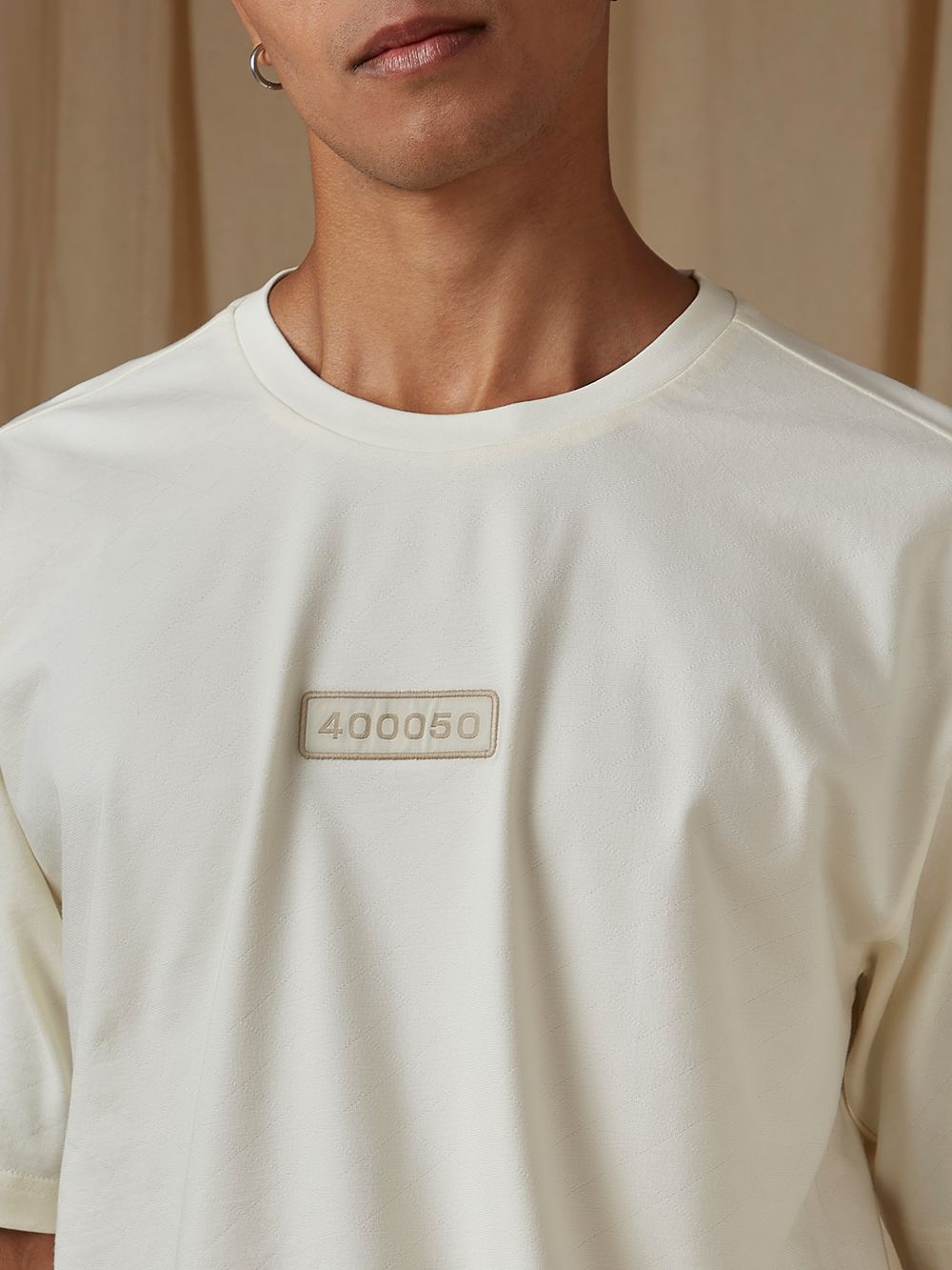 Off White Badged Oversized Loose Fit Tee