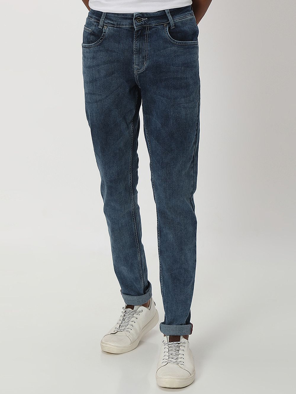Blue Grey Skinny Fit Originals Stretch Jeans
