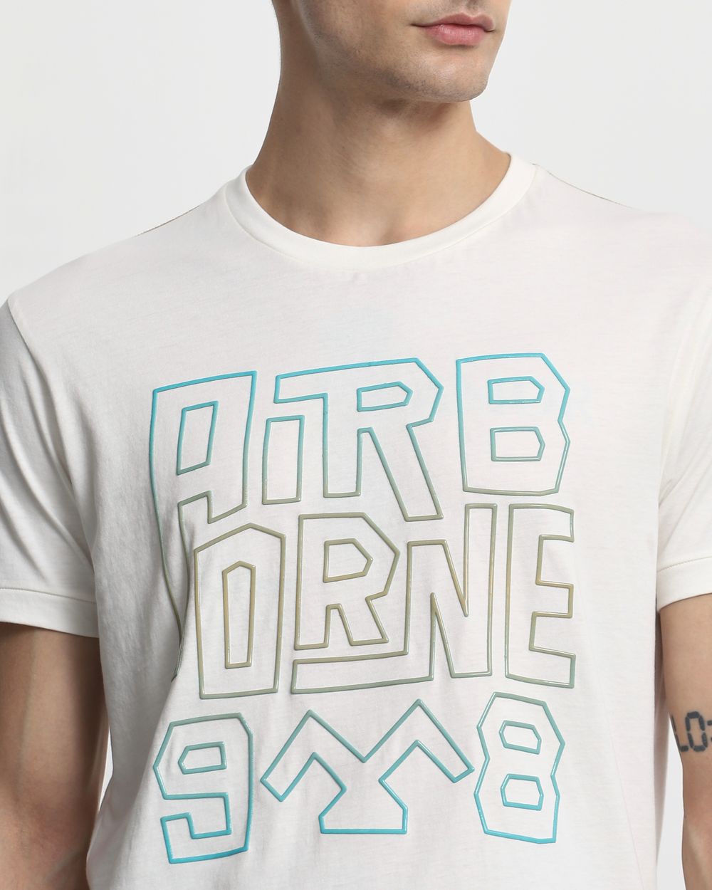 Off White Graphic Plain Slim Fit T-Shirt