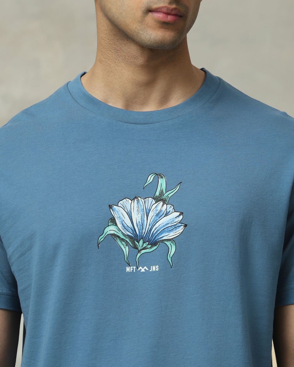 Teal Graphic Regular Fit T-Shirt