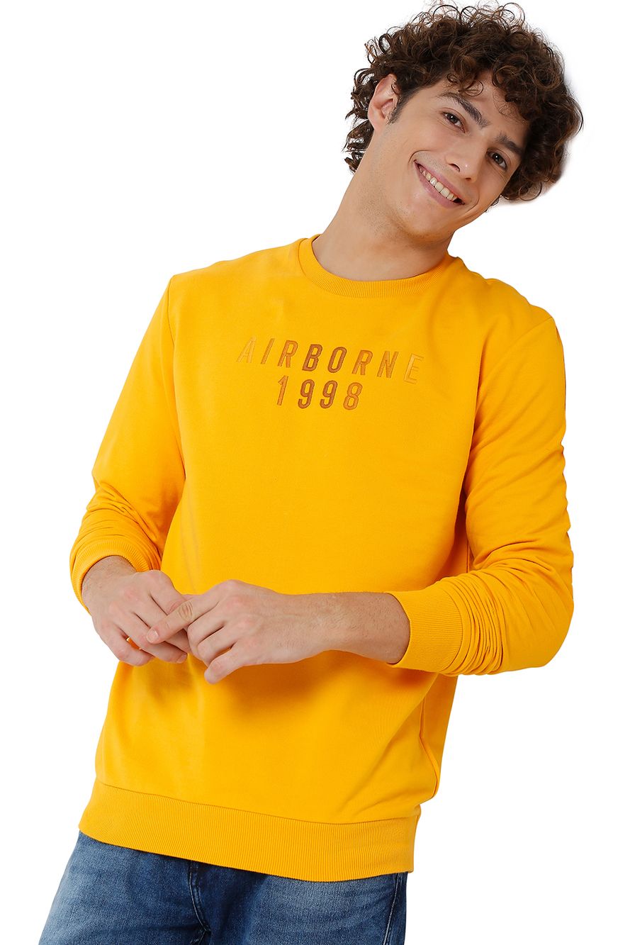 Mustard Embroidered Sweatshirt
