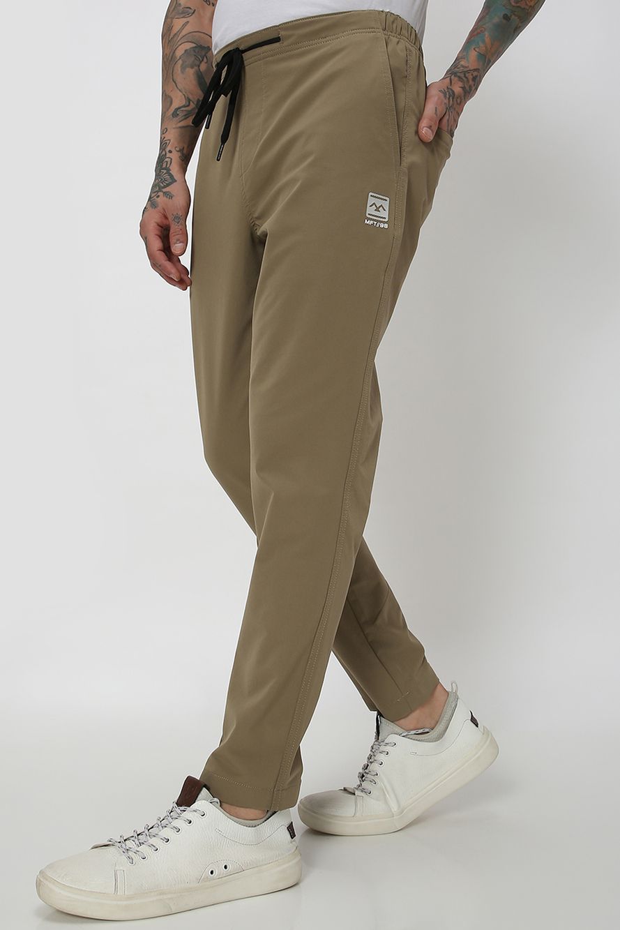 Khaki Sport Fit Athleisure Joggers