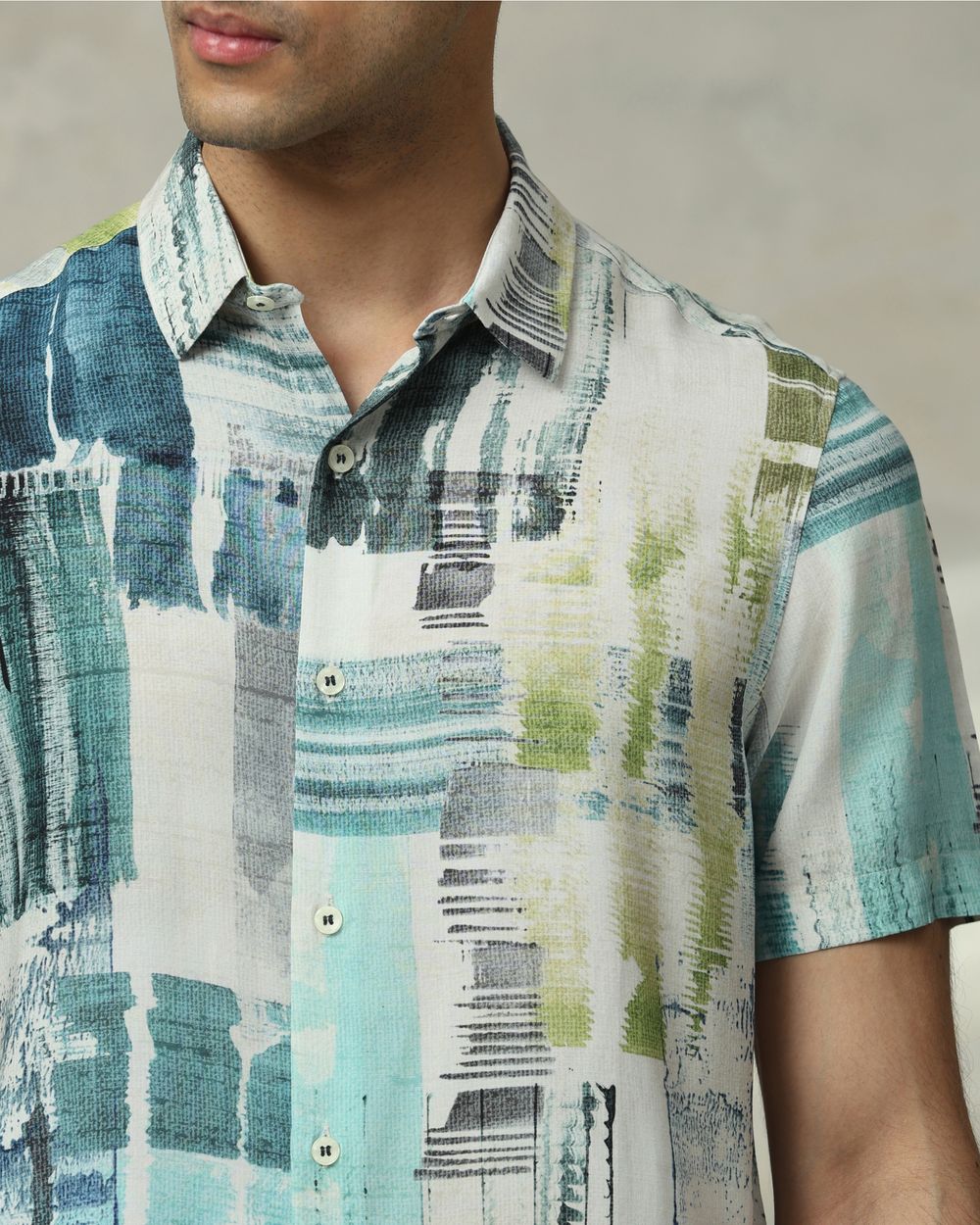 Multicolour Resort Print Slim Fit Casual Shirt