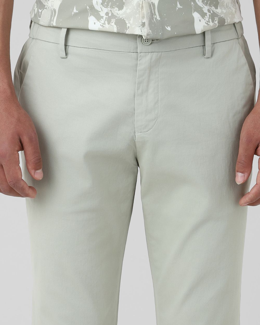 Light Green Super Slim Fit Stretch Chinos