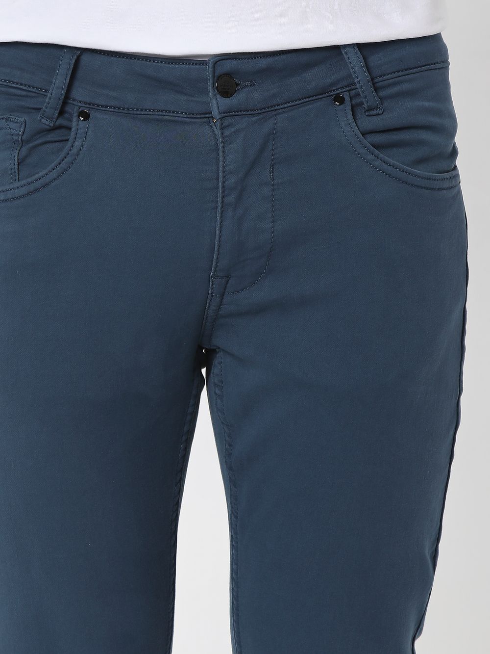 Blue Skinny Fit Superstretch Coloured Jeans