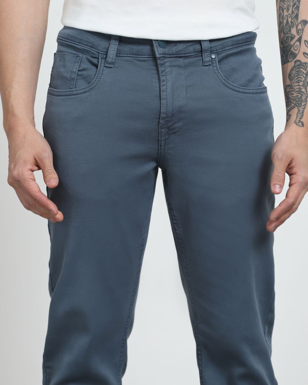 Blue Grey Super Slim Fit Jeans