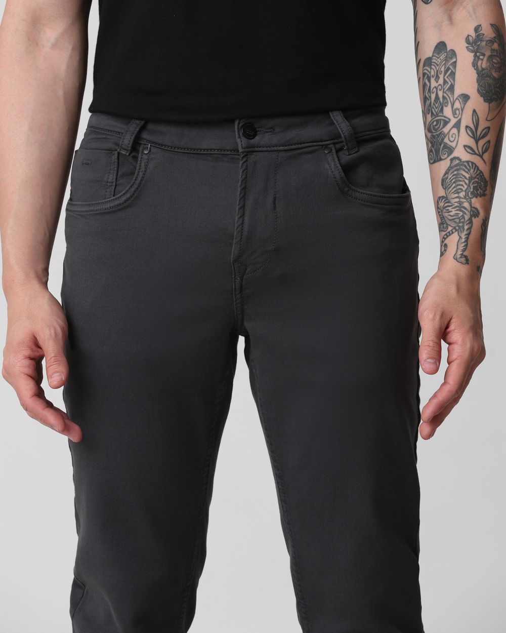 Grey Super Slim Fit Superstretch Coloured Jeans