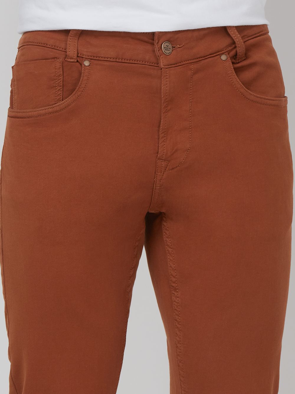 Rust Skinny Fit Superstretch Coloured Jeans