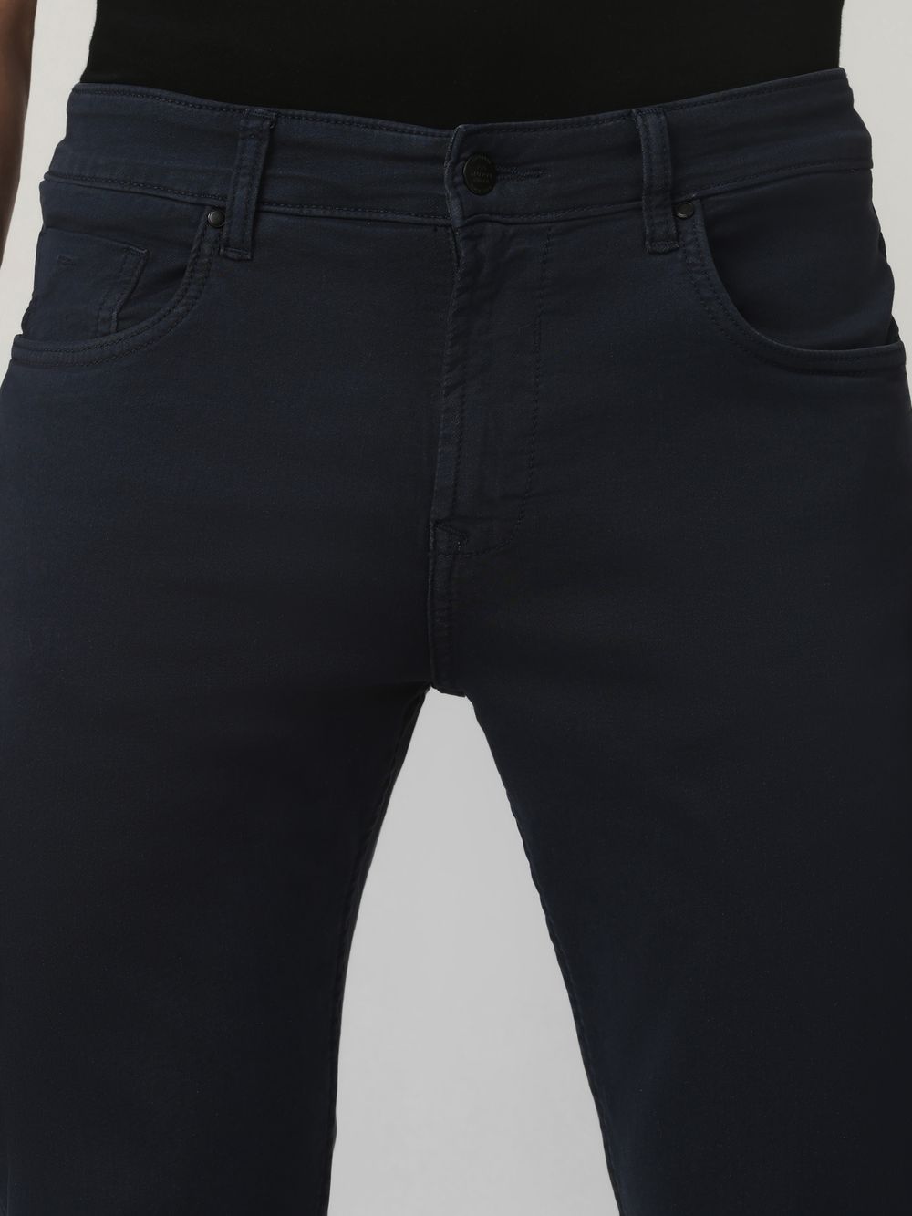 Navy Straight Fit Superstretch Coloured Jeans