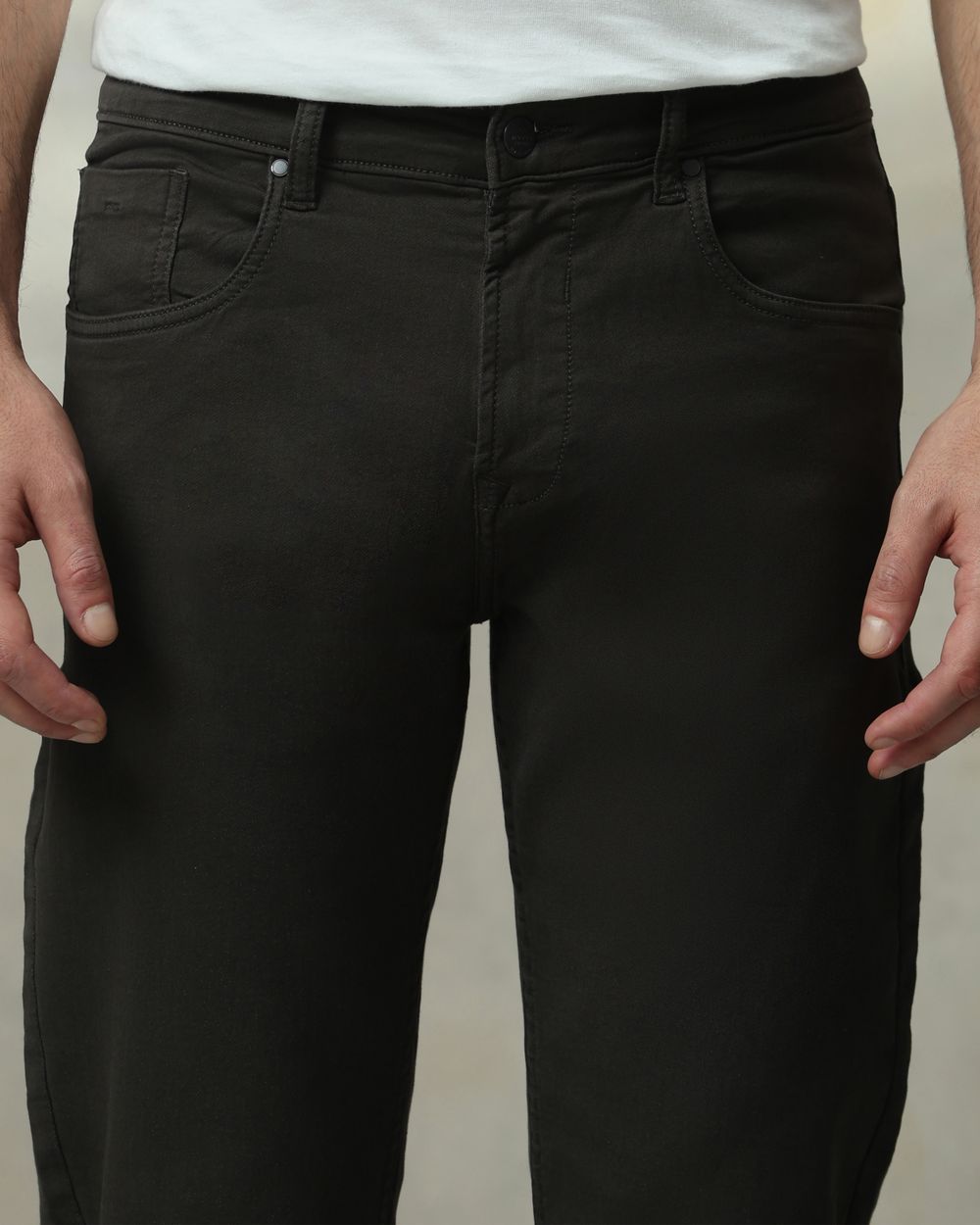Charcoal Straight Fit Jeans