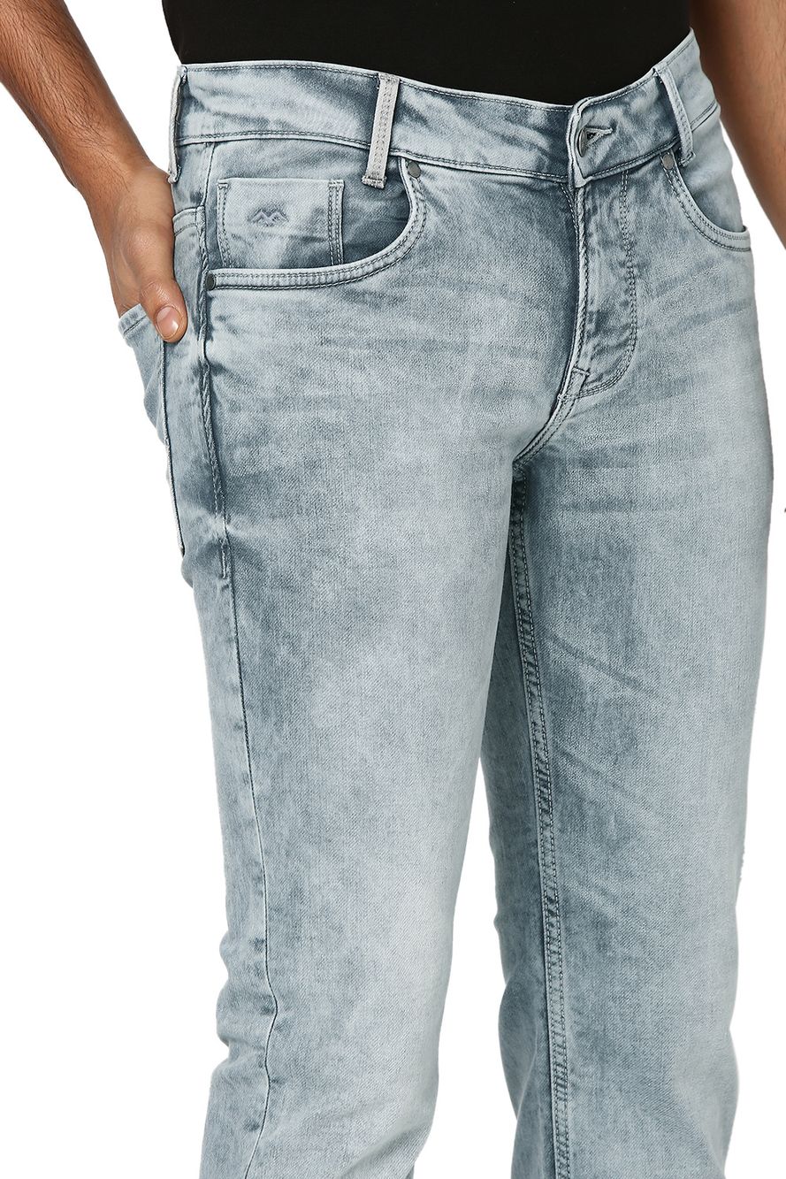 Light Grey Bootcut Knitted Stretch Jeans
