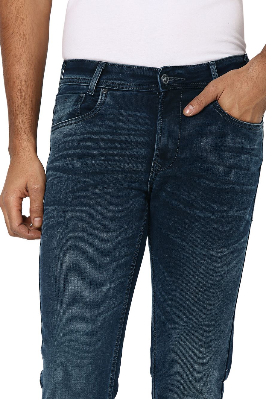 Navy Super Slim Fit Denim Deluxe Stretch Jeans