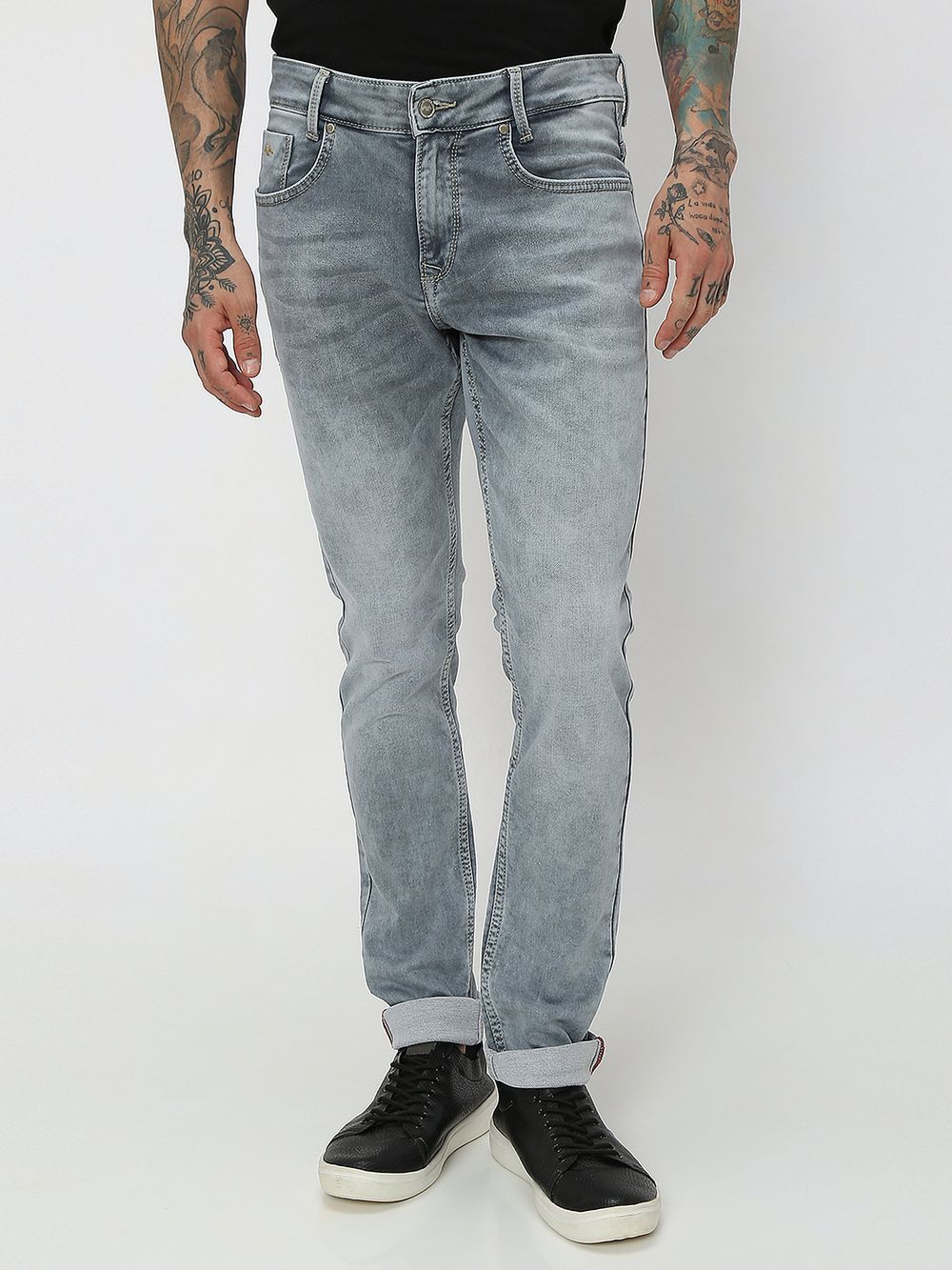 Grey Skinny Fit Denim Deluxe Stretch Jeans