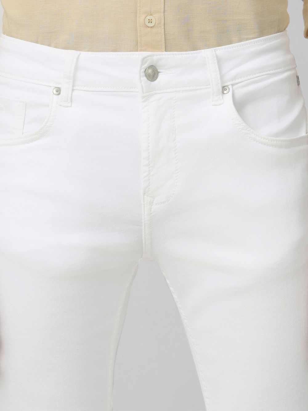 White Super Slim Fit Denim Deluxe Stretch Jeans