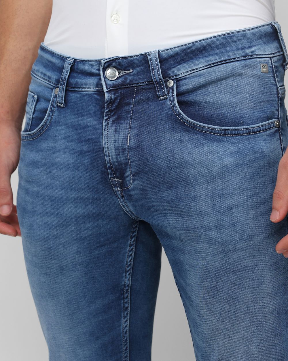 Mid Blue Super Slim Fit Flyweight Jeans