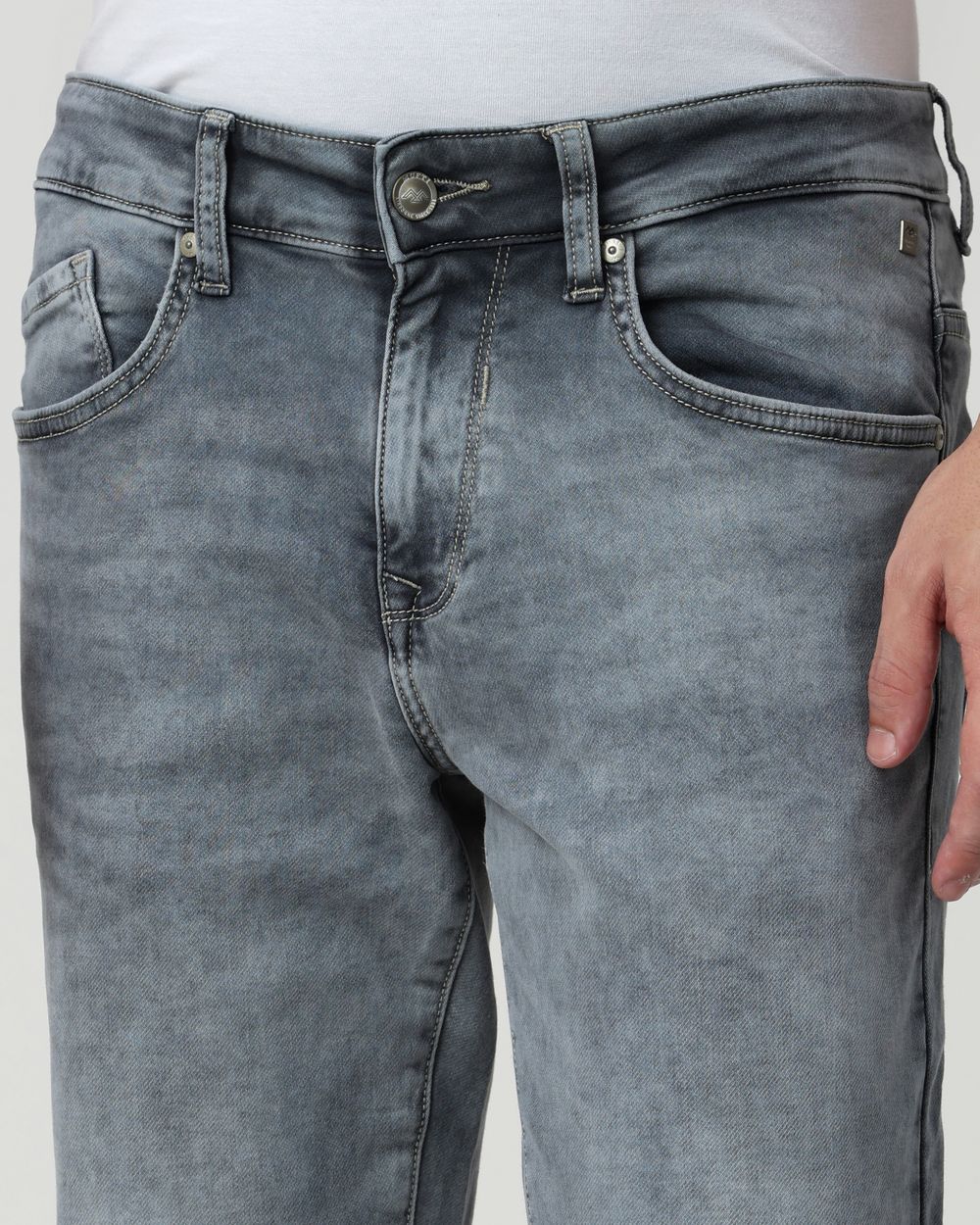 Grey Super Slim Fit Flyweight Jeans