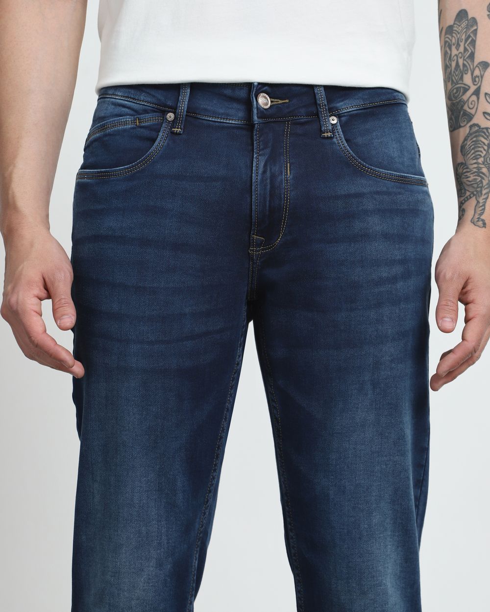 Dark Indigo Blue Super Slim Fit Jeans