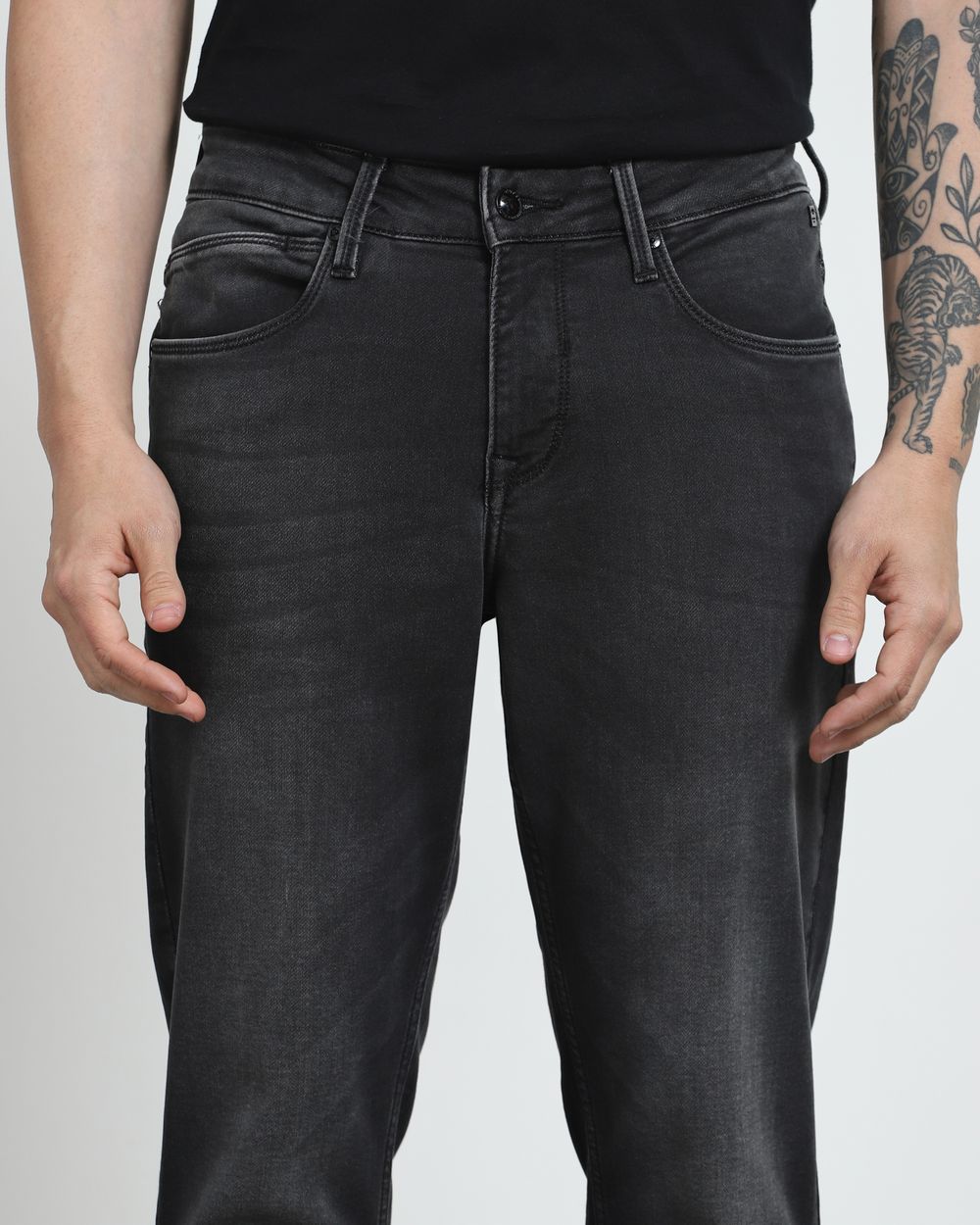 Charcoal Skinny Fit Jeans