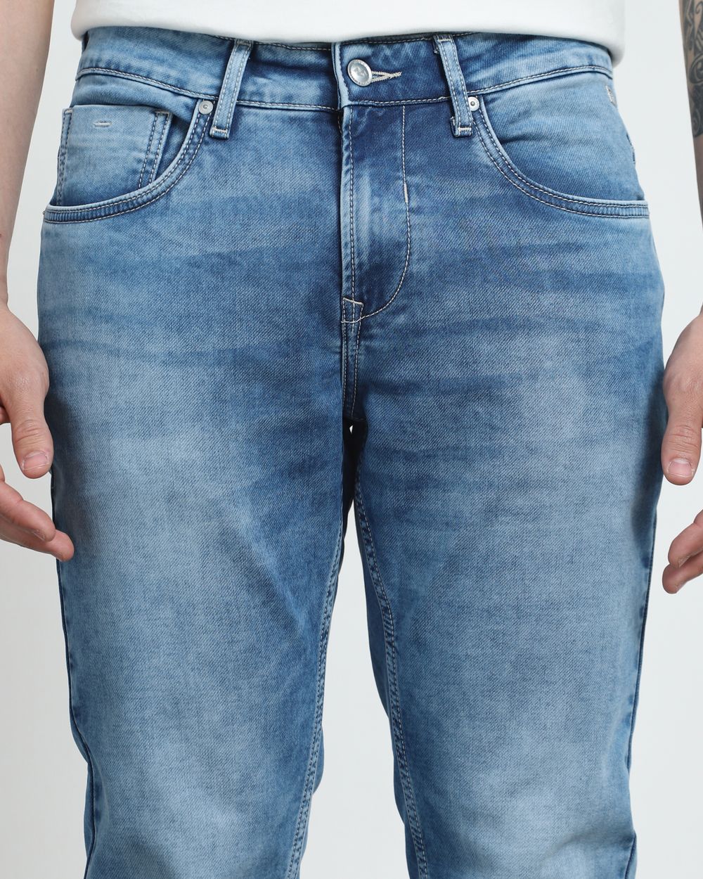 Mid Blue Skinny Fit Jeans