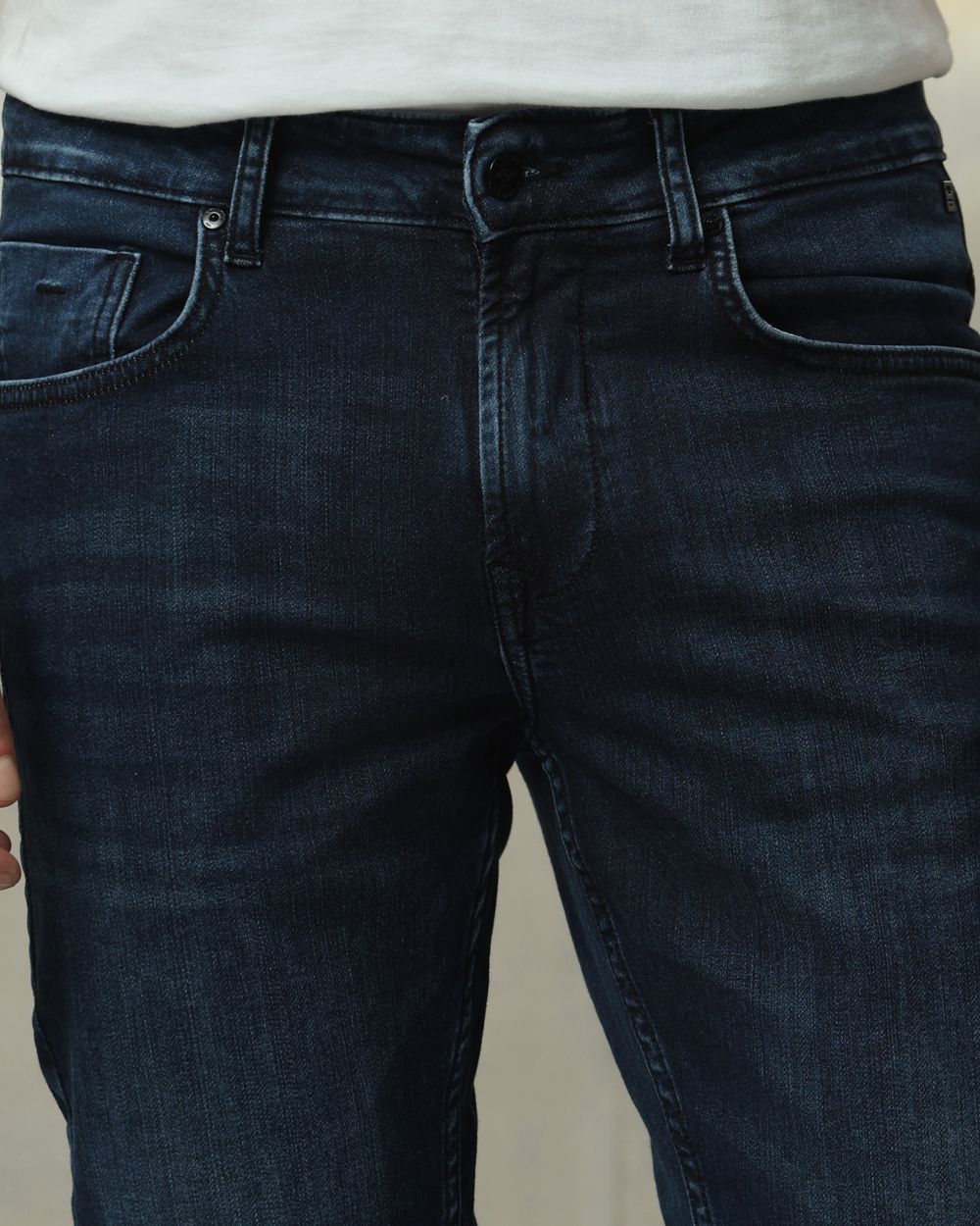 Blue Black Skinny Fit Jeans