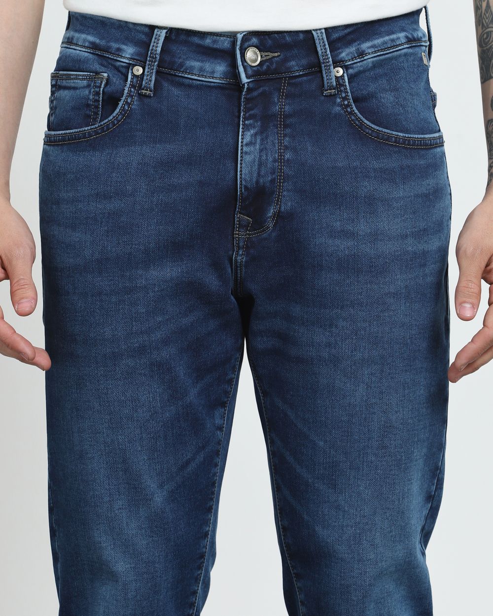Mid Blue Skinny Fit Jeans