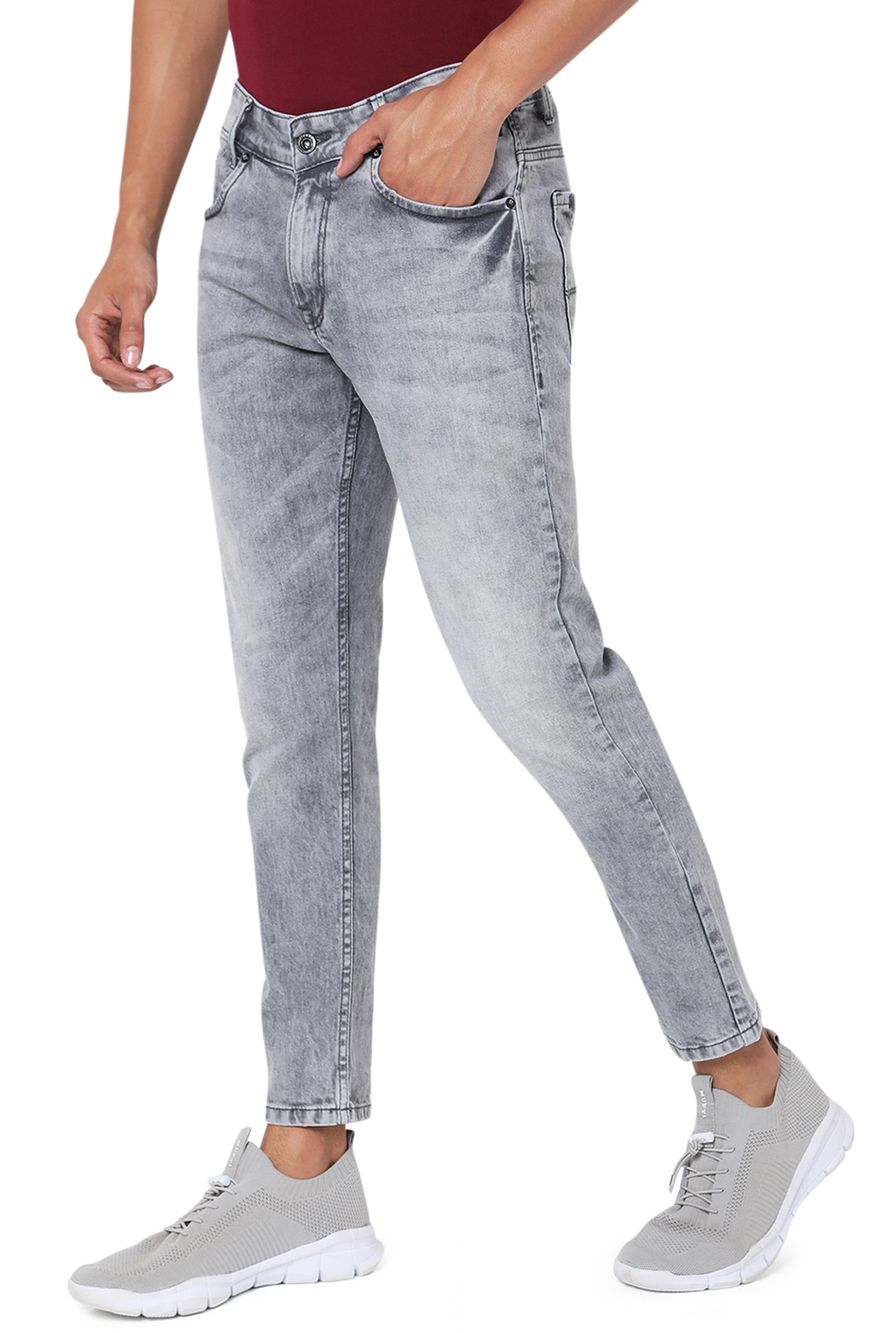 Grey Ankle Length Original Stretch Jeans