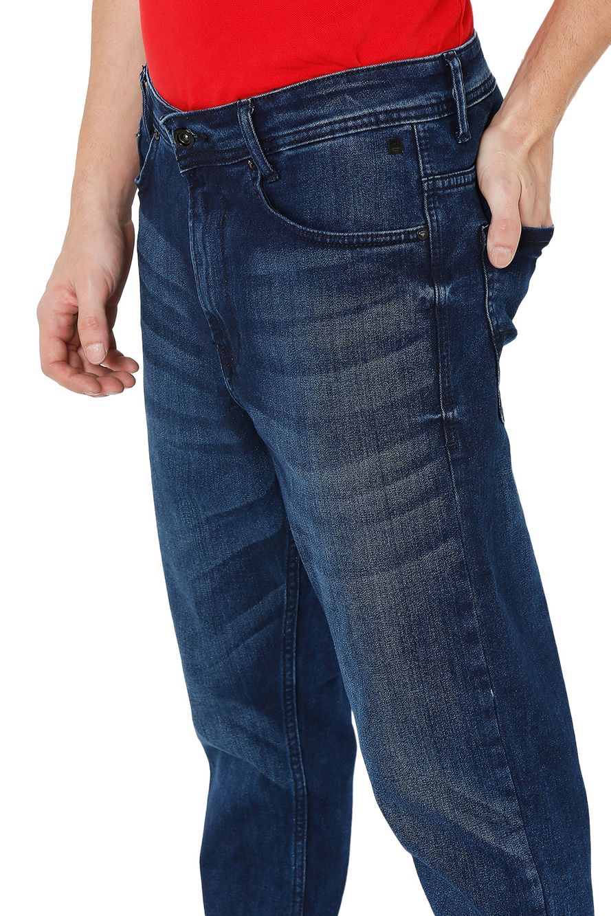 Dark Blue Carrot Fit Original Stretch Jeans