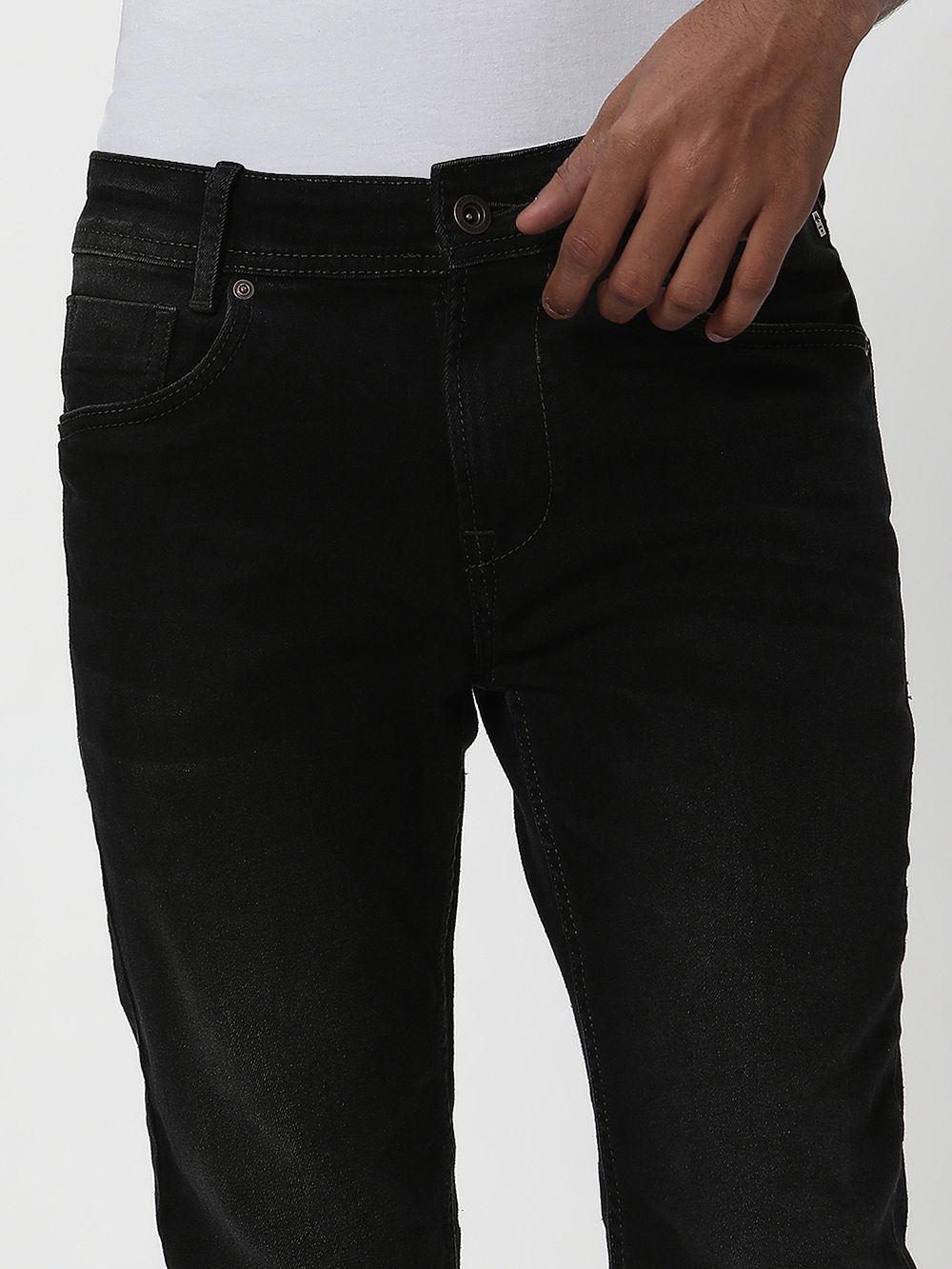 Black Narrow Fit Originals Stretch Jeans