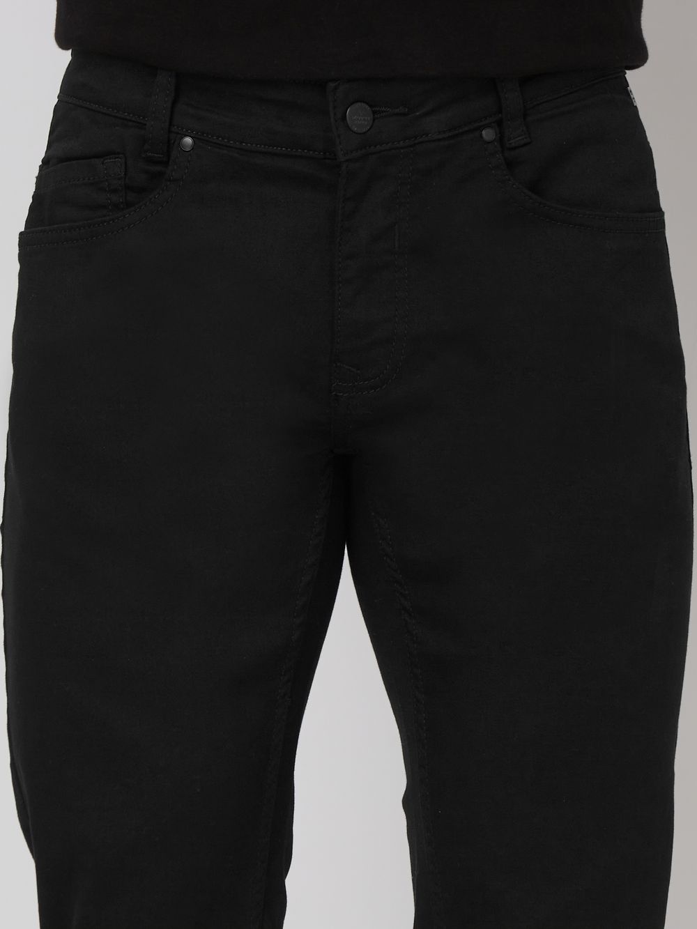 Jet Black Ankle Length Jeans